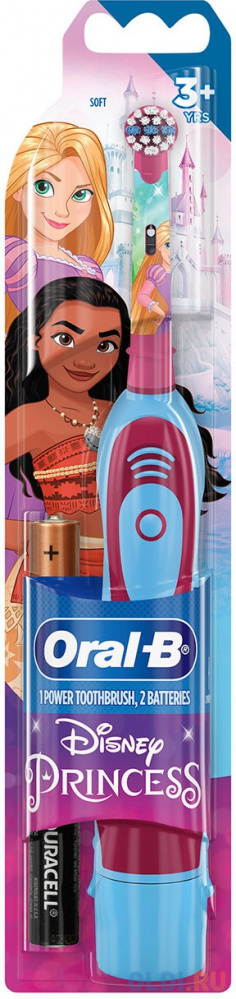 Зубная щетка электрическая Oral-B Disney Princesses красный/синий щетка для чистки автомобильных стекол 39 см синий eq 01