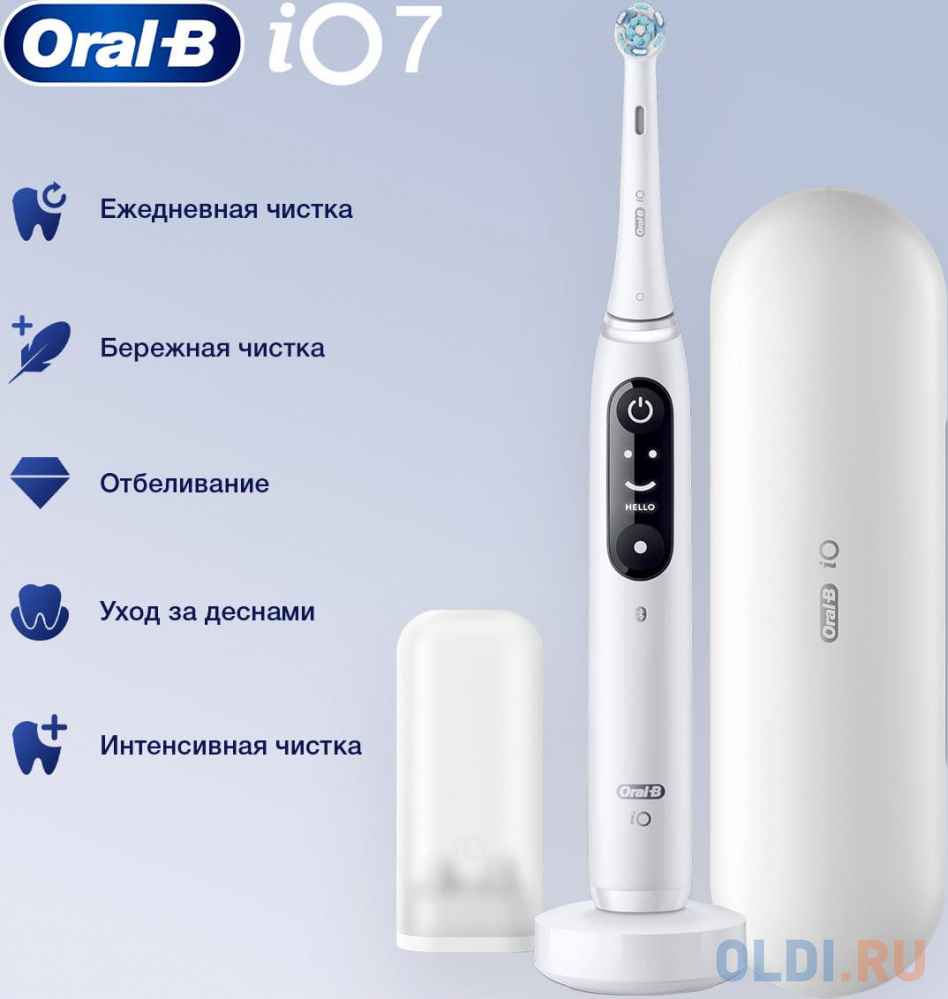 Электрическая зубная щетка IO7 WHITE ALABASTER ORAL-B