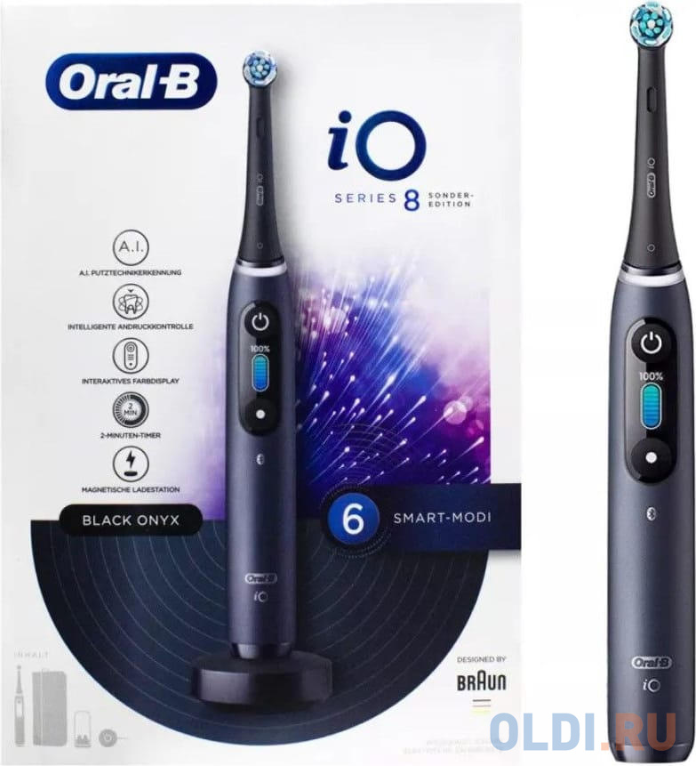 Электрическая зубная щетка IO8 BLACK ORAL-B