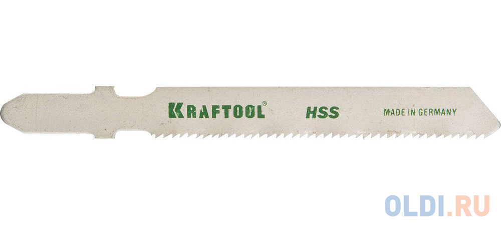 Полотна KRAFTOOL, T118A, для эл/лобзика, HSS, по металлу (1,5-2мм), EU-хвост., шаг 1,2мм, 55мм, 5шт 159551-1.2-S5 - фото 1