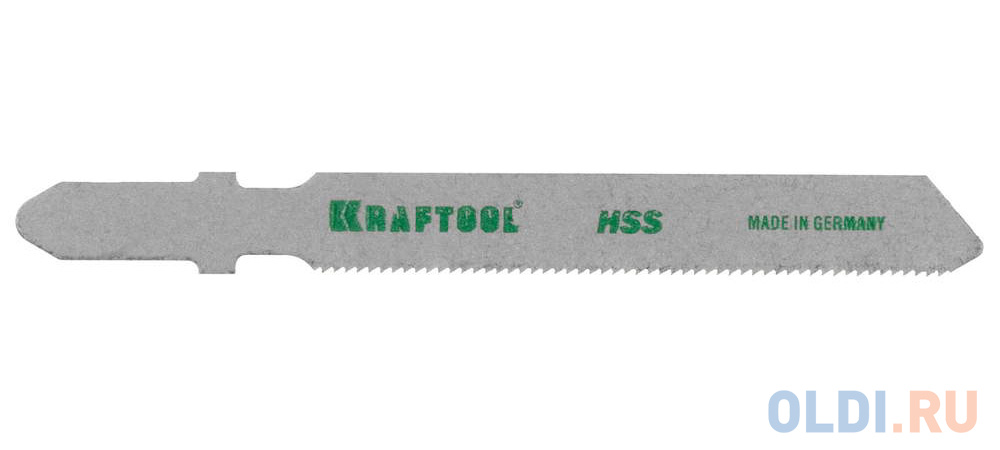 Полотна KRAFTOOL, T118G, для эл/лобзика, HSS, по металлу (0,5-1,5мм), EU-хвост., шаг 0,9мм, 55мм, 2шт 159551-0,9 - фото 1