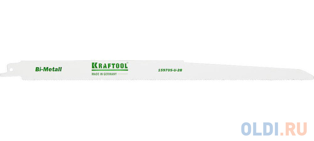 Полотно KRAFTOOL "INDUSTRIE QUALITAT", S1222VF, для эл/ножовки, Bi-Metall, по металлу, дереву, шаг 1,8-2,5мм, 280мм