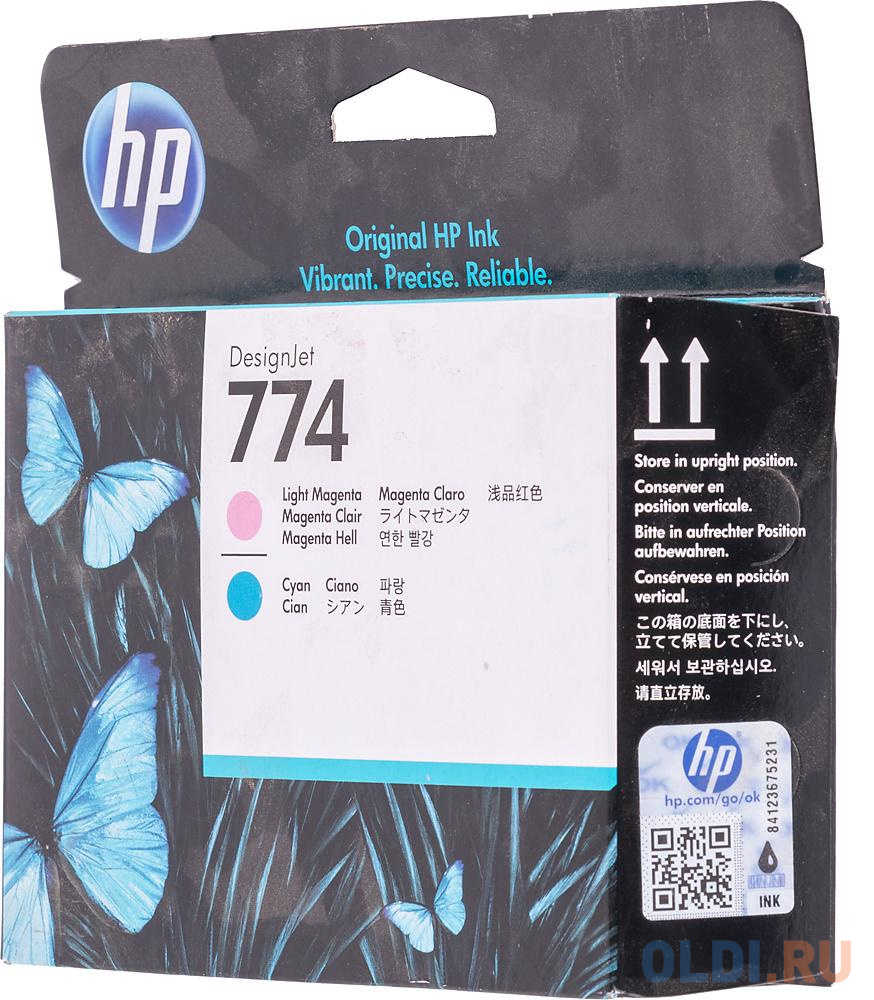 HP 774 Light Magenta/Light Cyan Printhead tsc assy mb series printhead module 203 dpi