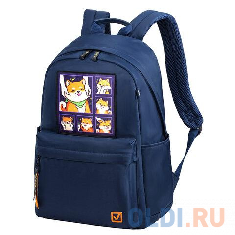

Рюкзак BRAUBERG FASHION CITY универсальный, "Funny dog", темно-синий, 44х31х16 см, 270809