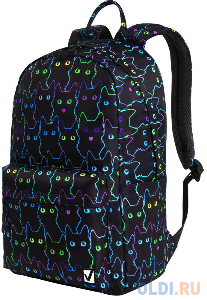 

Рюкзак BRAUBERG Neon cats 15 л черный