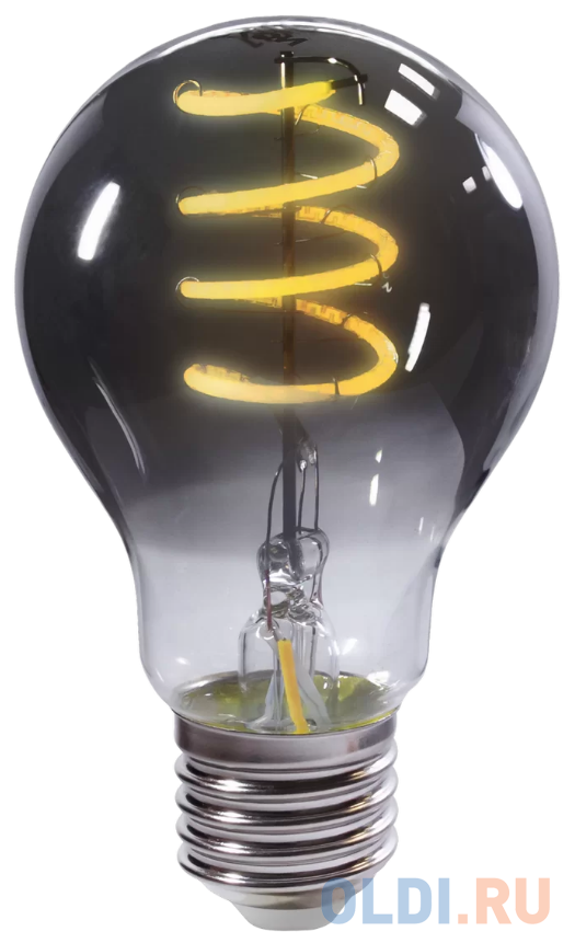 Умная LED лампа GEOZON филамент тонированная /E27/А60/5.5W/2200K-5500K/Wi-Fi/AC 220-250В, 50/60Гц/450lm/black GSH-SLF03 юнландия ная бумага а4 тонированная в массе