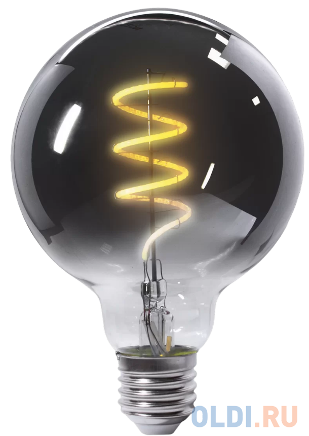 Умная LED лампа GEOZON филамент тонированная /E27/G80/5.5W/2200K-5500K/Wi-Fi/AC 220-250В, 50/60Гц/450lm/black GSH-SLF05 зубная щётка geozon tourist g hl02wht белый