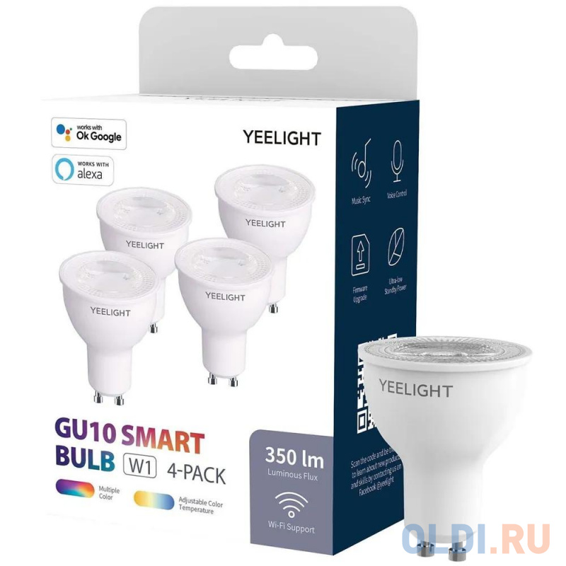 Yeelight  GU10 Smart bulb(Multicolor)(4-pack) фото