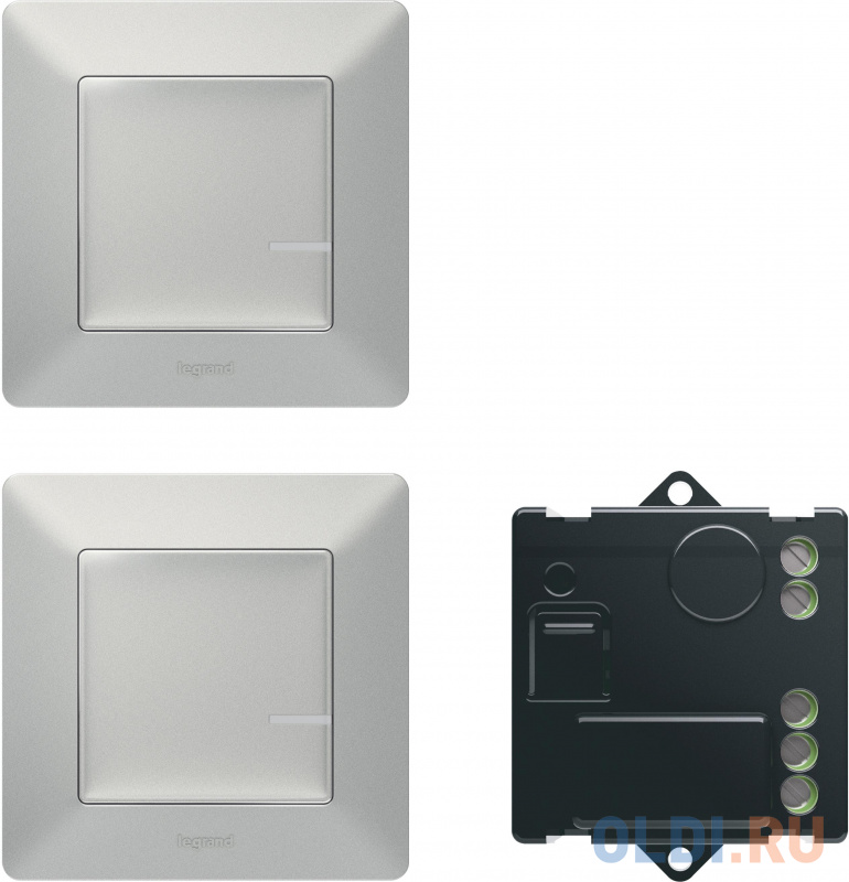 

Коллекция умных устройств Valena Life with NETATMO. Пакет для управления освещением c 2х мест. Микромодуль реле 300 Вт 240В + два умных беспроводных 1