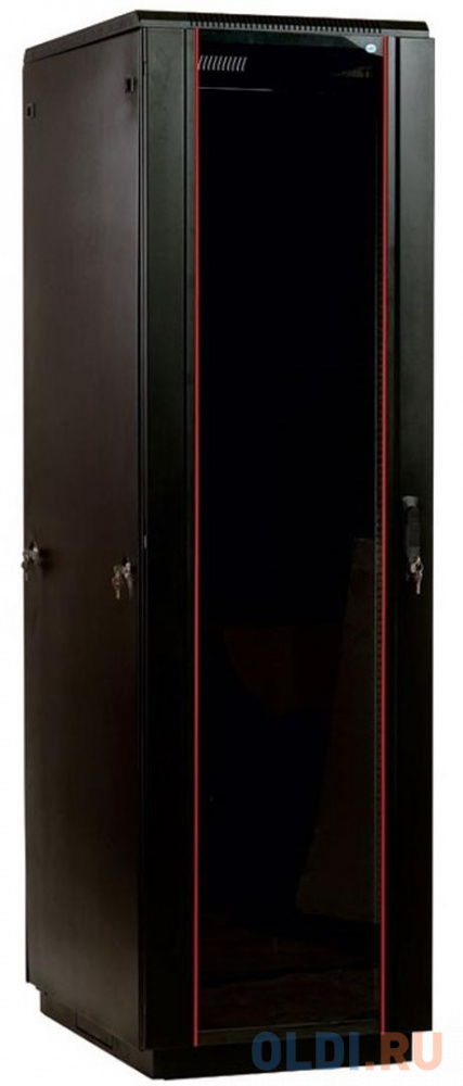 Шкаф напольный 42U ЦМО ШТК-М-42.6.10-1ААА-9005 600x1000mm дверь стекло черный
