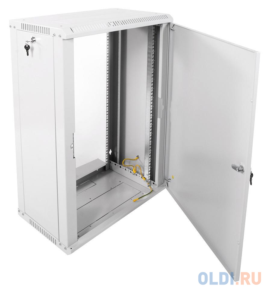 Шкаф телекоммуникационный настенный разборный 18U (600х350) дверь металл фото