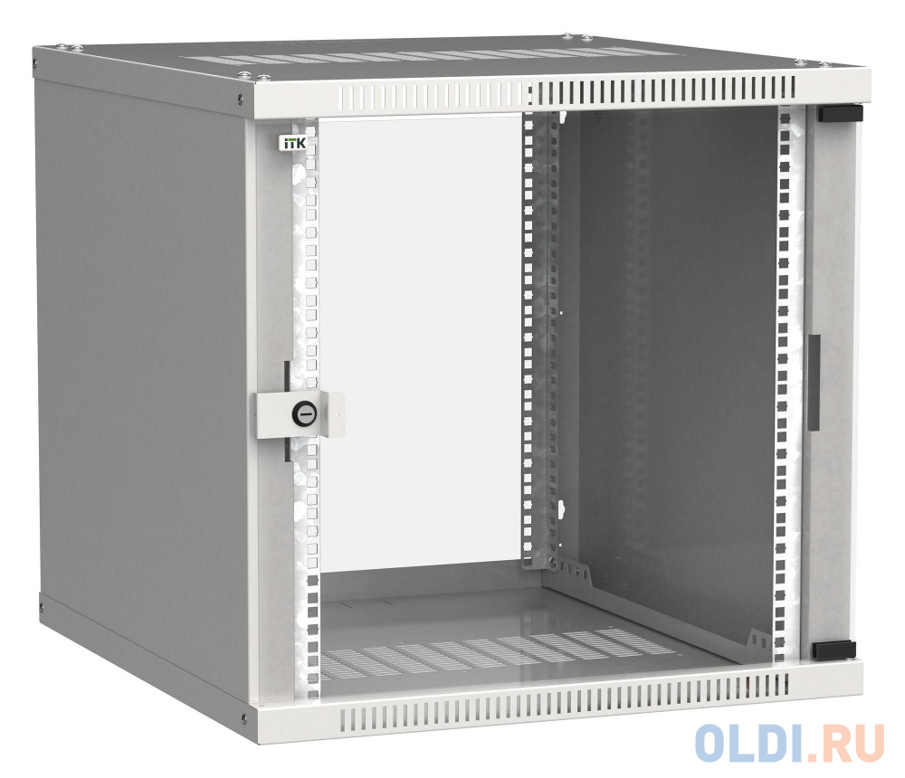 ITK LWE3-09U64-GF Шкаф LINEA WE 9U 600x450 мм дверь стекло серый - фото 1