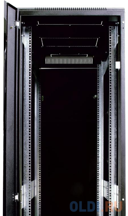 Шкаф телекоммуникационный напольный 33U (600x600) дверь стекло, чёрный фото