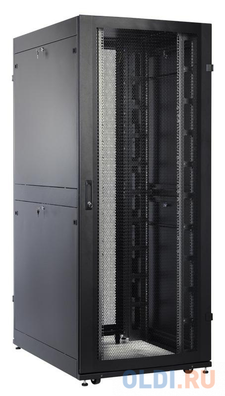 Шкаф напольный серверный 42U ЦМО ШТК-СП-42.8.12-44АА-9005 800x1200mm ПРОФ дверь перфорированная черный фото