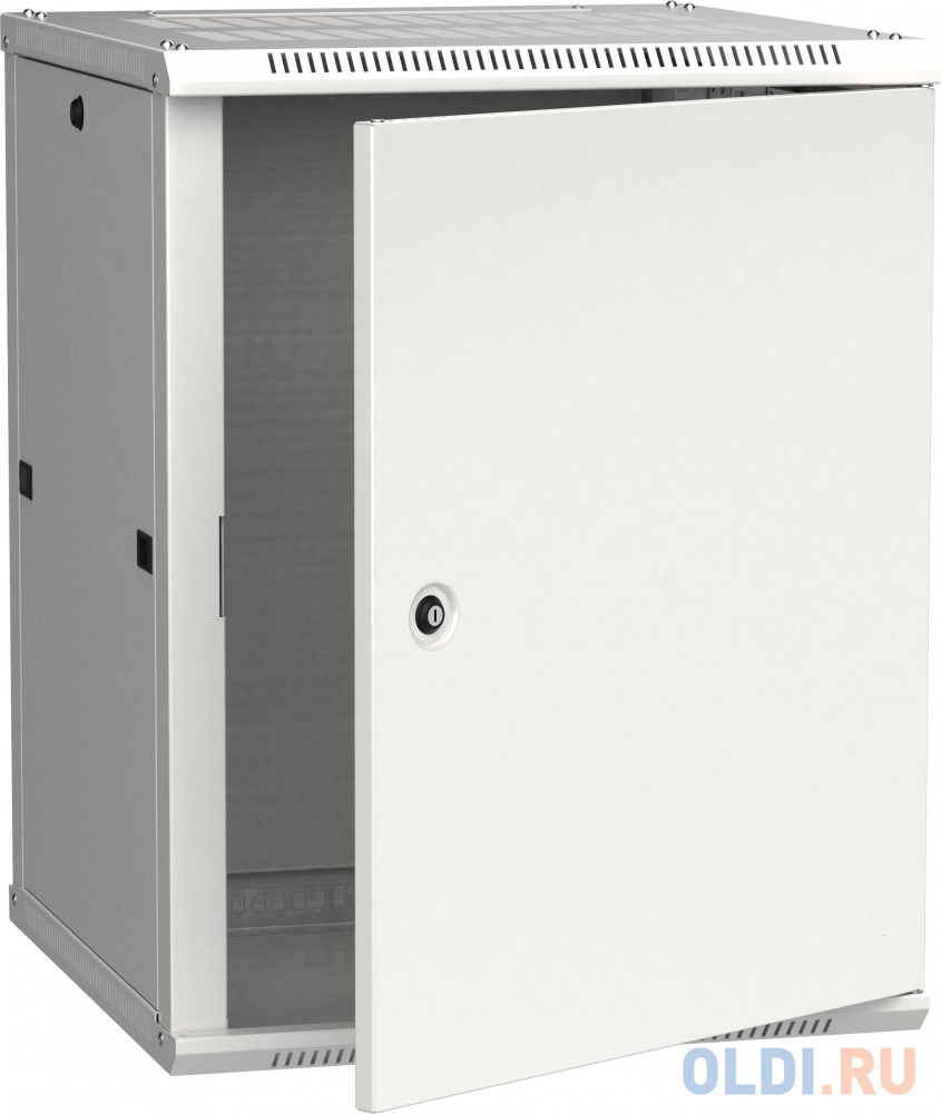 Шкаф монтажный ITK Linea W (LWR3-15U66-MF) настенный 15U 600x450мм пер.дв.металл 90кг серый 500мм 200град. 770мм IP20 IK10 сталь