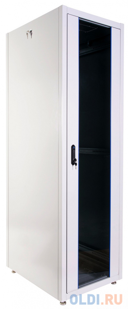 Шкаф коммутационный ЦМО (ШТК-Э-42.6.8-33АА) напольный 42U 600x800мм пер.дв.металл металл 2 бок.пан. 710кг серый 715мм 87кг