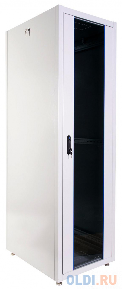Шкаф коммутационный ЦМО (ШТК-Э-42.8.8-13АА) напольный 42U 800x800мм пер.дв.стекл металл 2 бок.пан. 710кг серый 715мм 105кг