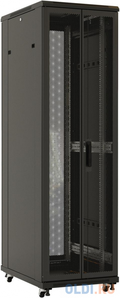 Hyperline TTB-4781-DD-RAL9004 Шкаф напольный 19-дюймовый, 47U, 2277x 800х 1000 мм (ВхШхГ), передняя и задняя распашные перфорированные двери (75%), ру