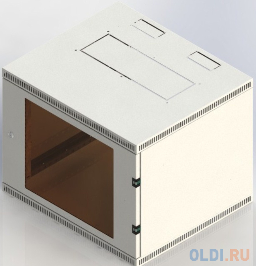 Шкаф 19" настенный 15U 600x650, дверь стекло-металл, серый, NT WALLBOX LIGHT 15-66 G NT176982 - фото 1
