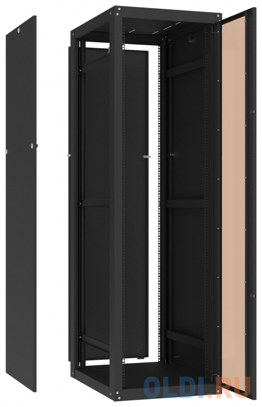 Шкаф коммутационный C3 Solutions Basic.2 18-66.GF13.SD2.BF22 B (NT565630) напольный 18U 600x600мм пер.дв.стекл задн.дв.спл.стал.лист 2 бок.пан. направ - фото 2