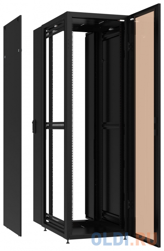 Шкаф коммутационный C3 Solutions Practic.3 24-66.GF12.SD2.BF11 B (NT435076) напольный 24U 600x600мм пер.дв.стекл задн.дв.двуст. 2 бок.пан. направл.под фото