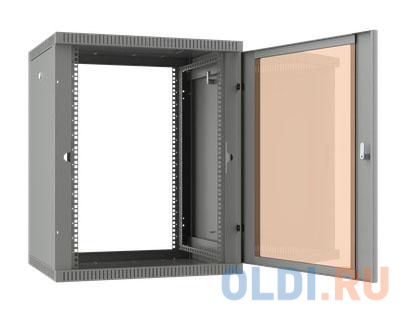 Шкаф коммутационный C3 Solutions WALLBOX 12-65 G (NT084697) настенный 12U 600x520мм пер.дв.стекл направл.под закл.гайки 160кг серый 470мм 22.5кг 610мм - фото 2