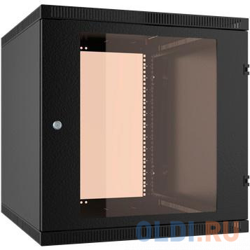 Шкаф коммутационный C3 Solutions WALLBOX LIGHT 12-65 B (NT176973) настенный 12U 600x520мм пер.дв.стекл несъемн.бок.пан. направл.под закл.гайки 55кг че