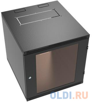 Шкаф коммутационный C3 Solutions WALLBOX LIGHT 18-63 B (NT467089) настенный 18U 600x350мм пер.дв.стекл несъемн.бок.пан. направл.под закл.гайки 100кг ч - фото 3