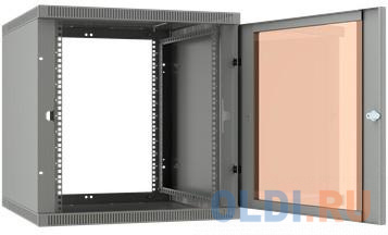 Шкаф коммутационный C3 Solutions WALLBOX LIGHT 6-66 G (NT176964) настенный 6U 600x650мм пер.дв.стекл несъемн.бок.пан. направл.под закл.гайки 25кг серы - фото 2