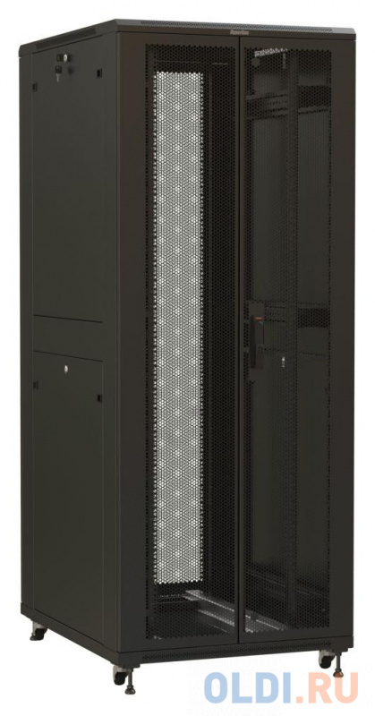

Шкаф серверный Hyperline (TTR-4281-DD-RAL9005) напольный 42U 800x1000мм пер.дв.перфор.2ств. задн.дв.перфор.2-хст. 2 бок.пан. 800кг черный IP20 сталь