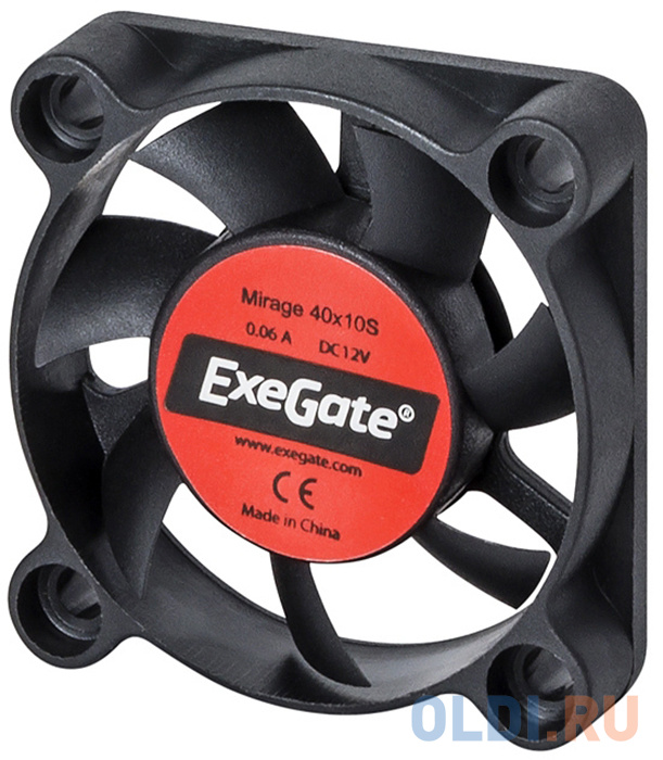 Exegate EX166186RUS Вентилятор для видеокарты Exegate <4010M12S>/<Mirage 40x10S> для видеокарт, 5000 об./мин., 3pin вентилятор для корпуса gembird 70x70x15mm разъем 3pin d7015sm 3