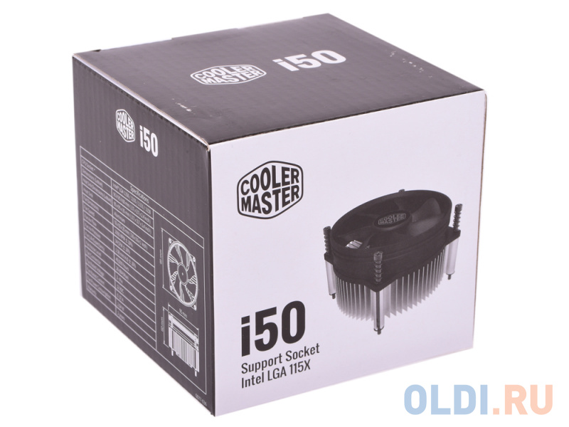 Кулер для процессора Cooler Master CPU Cooler I50, Intel 115*, 84W, Al, 3pin / RH-I50-20FK-R1 / фото