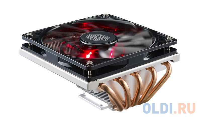 Кулер Cooler Master CPU Cooler GeminII M5 LED, 500 - 1600 RPM, 130W, Low profile, Full Socket Support / RR-T520-16PK / кулер cooler master hyper tx3 evo rr tx3e 22pk r1 1366 1156 1150 1155 775 fm1 am3 am3 am2 fan 9 cm 800 2200 rpm pwm 43 cfm tpd 140w