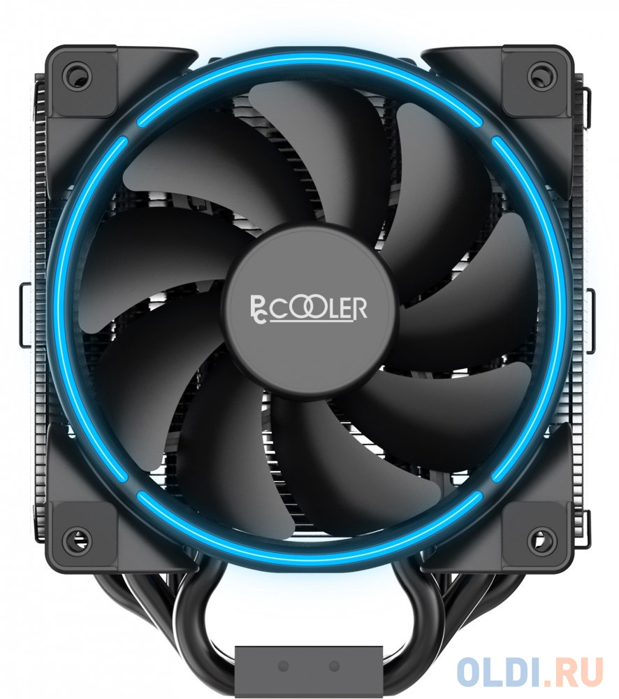 PCCooler Кулер GI-H58UB CORONA B LGA2066/2011/1366/115X/775/AM4/3/3+/AM2/2+/FM1/2/2+ (10 шт/кор, TDP 240W, 120mm PWM SilentPro Blue LED FAN, 5 тепловы фото