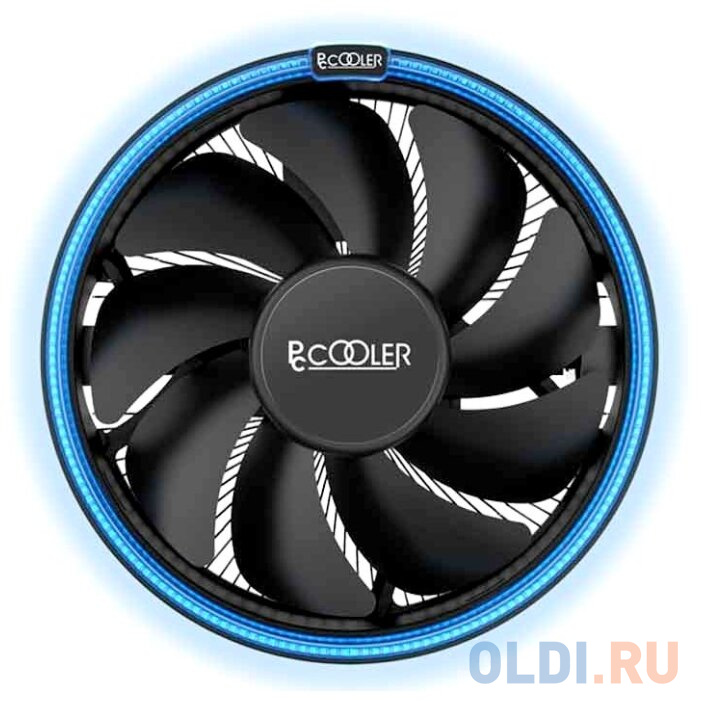 Кулер PCCooler E126M B S775/115X/AM2/2+/AM3/3+/AM4/FM1/FM2/2+ (48 шт/кор, TDP 92W, вент-р 120мм с PWM, Blue LED FAN, 1000-1800RPM, 26.5dBa) Retail Col фото