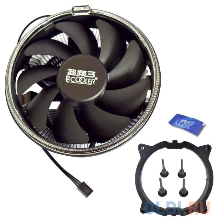 Кулер PCCooler E126M B S775/115X/AM2/2+/AM3/3+/AM4/FM1/FM2/2+ (48 шт/кор, TDP 92W, вент-р 120мм с PWM, Blue LED FAN, 1000-1800RPM, 26.5dBa) Retail Col фото