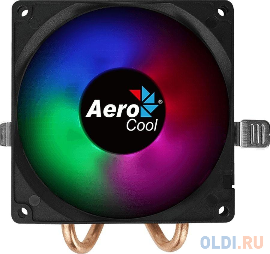 Cooler Aerocool Air Frost 2 110W / FRGB / 3-Pin / Intel 115*/775/2066/2011/AMD / Heat pipe 6mm x2 4710562750195 - фото 4