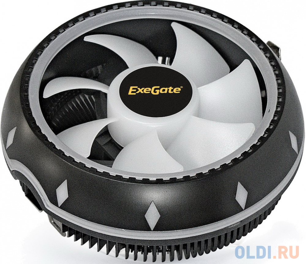 Exegate EX286156RUS Кулер ExeGate Dark Magic EE126M-PWM.RGB (Al black coating, LGA775/1150/1151/1155/1156/1200/AM2/AM2+/AM3/AM3+/AM4/FM1/FM2/754/939/9 фото
