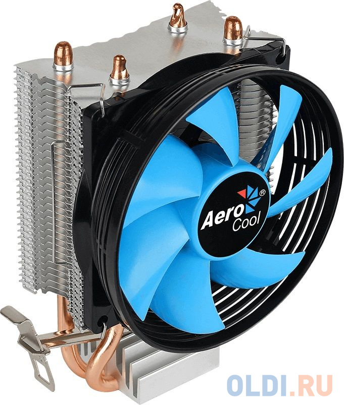 Кулер Aerocool Verkho 2 , INTEL/AMD,  TDP 110W, 6mm x2шт, 92x62x142mm, PWM 800-2000rpm, LGA1156/1155/1151/1150/775 AM4/AM3+/AM3/AM2+/AM2/FM2/FM1 фото