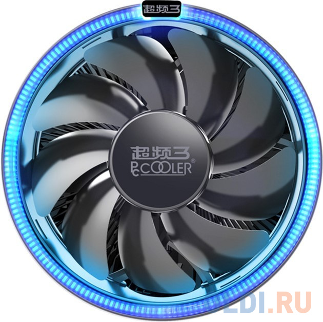 PCCooler E126MB Кулер S775/115X/AM2/2+/AM3/3+/AM4/FM1/FM2/2+ (TDP 92W, вент-р 120мм с PWM, Blue LED FAN, 1000-1800RPM, 26.5dBa) Retail Color Box {48} фото