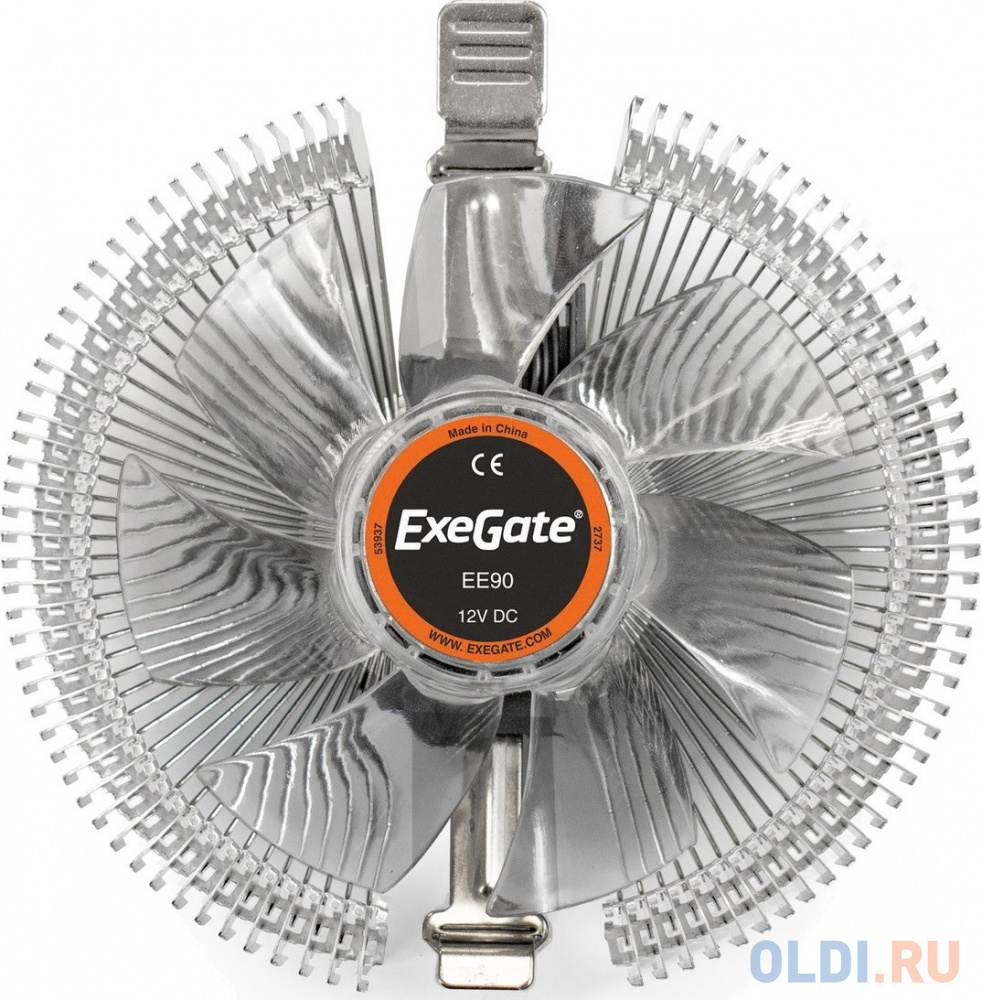 Exegate EX286149RUS Кулер EE90 ExeGate (Al, LGA775/1150/1151/1155/1156/1200/AM2/AM2+/AM3/AM3+/AM4/FM1/FM2/754/939/940, TDP 75W, Fan 90mm, 2200RPM, Hyd фото