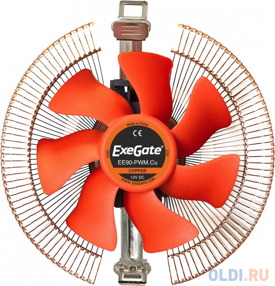 Exegate EX286152RUS Кулер ExeGate Кулер EE90-PWM.Cu (Al+Copper, LGA775/1150/1151/1155/1156/1200/AM2/AM2+/AM3/AM3+/AM4/FM1/FM2/754/939/940, TDP 80W, Fa фото