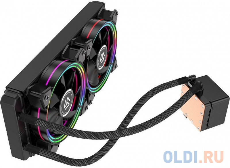 H280 TDP 200W (при T воздуха 45 С)Universal Platfrom PWM Single 5colors+ LED 140mm*2 {6} фото
