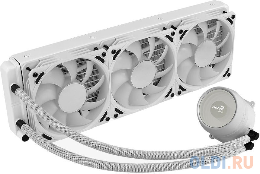 Комплект водяного охлаждения Aerocool Mirage L360WH (универсальный, 550W, 26.8 (макс) dB, 600-1800 rpm, 3x120мм, 4 pin, фото
