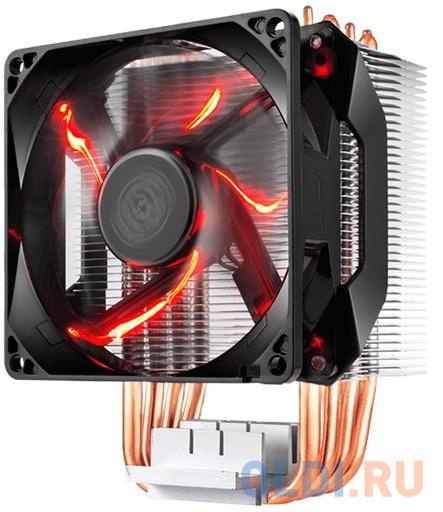 Cooler Master Hyper H410R, 600-2000 RPM, 100W, 4-pin, Red LED fan, Full Socket Support кулер cooler master hyper h410r