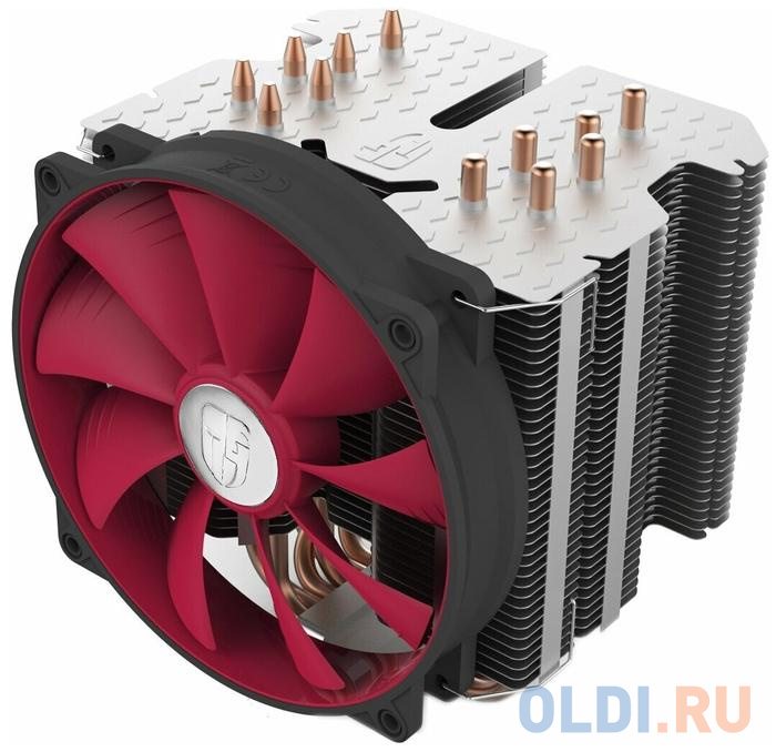 

Устройство охлаждения(кулер) Deepcool REDHAT Socket 1700 Soc-AM4/1151/1200/2066/1700 4-pin 13-31dB Al+Cu 250W 1079gr Ret
