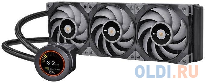 

TOUGHLIQUID Ultra 360 CPU AIO Liquid Cooler [CL-W323-PL12GM-A] All-In-One Liquid Cooling System/Water Block 2,1" LCD/Fan 120*3/PWM 500~2500rpm/Gray (528009)