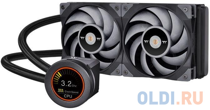 

TOUGHLIQUID Ultra 240 CPU AIO Liquid Cooler [CL-W322-PL12GM-A] All-In-One Liquid Cooling System/Water Block 2,1" LCD/Fan 120*2/PWM 500~2500rpm/Gray (527996)