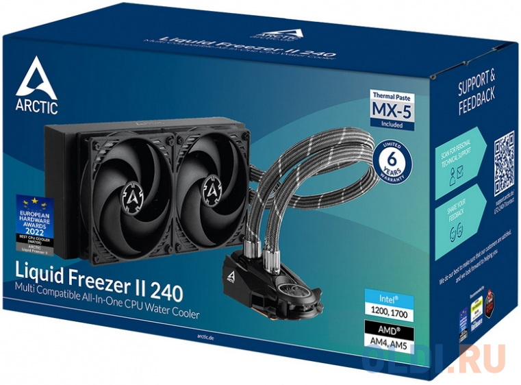 Система охлаждения жидкостная для процессора Arctic Cooling Liquid Freezer II-240 Система охлаждения жидкостная для процессора Arctic Cooling Liquid Freezer II-240 фото