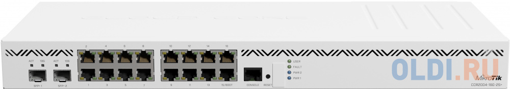 Маршрутизатор 1000M 16PORT CCR2004-16G-2S+ MIKROTIK wi fi маршрутизатор 1200mbps 1000m dual band n3 netis